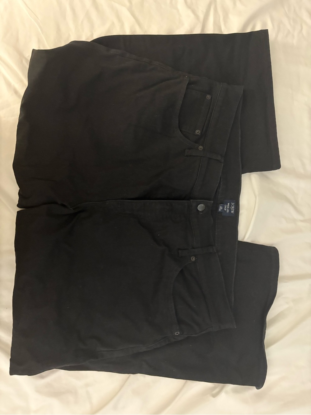 J. Crew Black Flare Wide-Leg Jeans